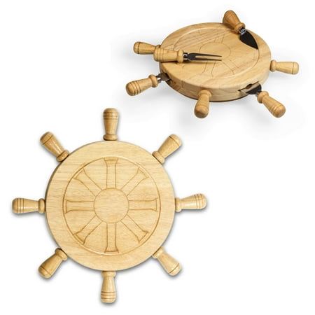- Mariner-Shipwheel Design Cutting Board With Tools