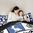 thumbnail image 5 of jejeloiu Snow Mountain Landscape Bedding Comforter Set,Bear Deer Animals Twin Comforter Sets,Blue White Bedding Set For Teens,Ultra Soft Home Decor Reversible,2 Pieces, 5 of 8