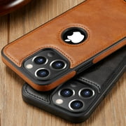 Casus Logo View Classic Slim Leather Case for Apple iPhone 14 Pro Max - Brown