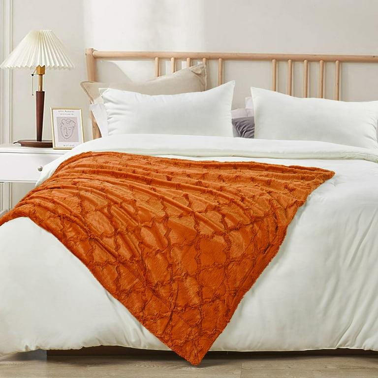 Burnt orange 2025 quilted throw