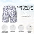 thumbnail image 5 of Lsque Mens Swim Trunks World Travel2 Pattern - Bathing Suit Compression Liner - Beach Swim Shorts Swimwear - (S-3XL) - Stretch Quick Dry -3X-Large, 5 of 9