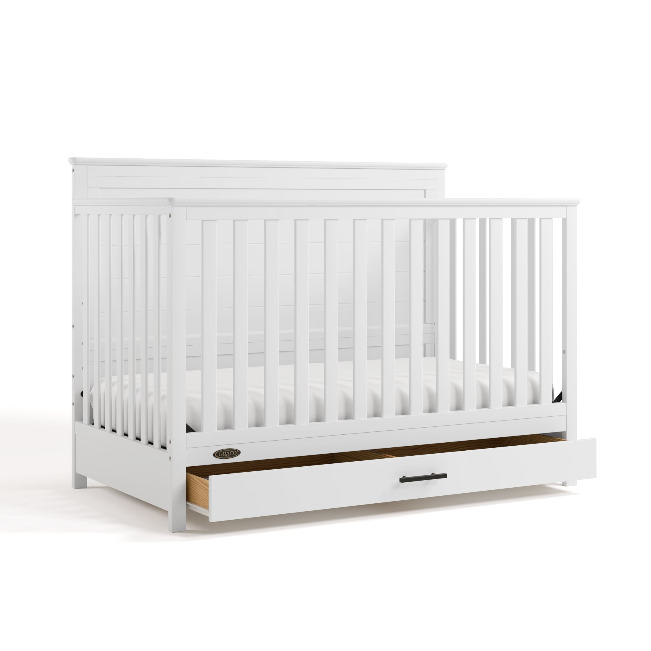 Graco Tristan Convertible Crib With Drawer - White