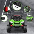 thumbnail image 3 of VIBESPARK 24V 2 Seater Ride on Toys UTV with Remote Control, Electric Ride on Cars for Kids, Power Car Wheels, Colorful LED Lights, Bluetooth, Storage Space, Green, 3 of 9