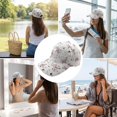 thumbnail image 3 of Hsqqdc Lace Rhinestone Baseball Cap, Bow-knot Butterfly Adjustable Sun Protection Hat, 3 of 6