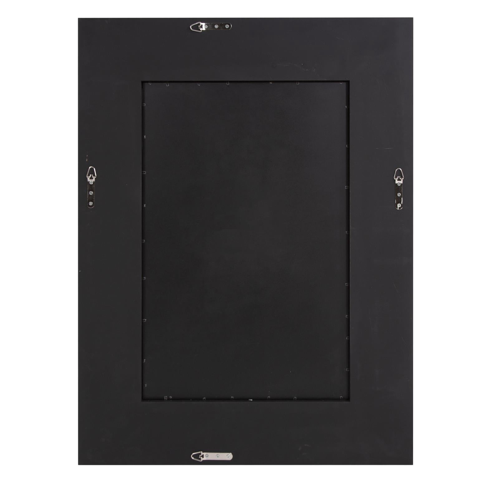 Tyler Dillon Gray Washed Rectangular Wall Mirror with Wooden Chevron Frame - 30 x 40" x 1.1/2""