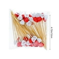 thumbnail image 3 of Quality Heart-Shaped Bamboo Skewers, Fruit and Cocktail Picks for Parties, Sturdy and Decorative Food Stirrers, Ideal for Valentine's Day and Appetizer Platters, 100 Pcs, 3 of 6