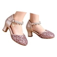thumbnail image 4 of Fozruso Low Heels Dress Shoes for Girls,Sizes 10 Little Kid,Girls Low Heel Glitter Shoes Party Dress Shoes For Toddler, 4 of 7