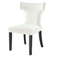 thumbnail image 5 of Side Dining Chair, Nailhead, Set of 2, White, Velvet, Modern Contemporary, Kitchen Room Cafe Bistro Restaurant Hospitality, 5 of 10