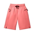 thumbnail image 4 of Bermuda Shorts for Men Summer Casual Lightweight Elastic Waist Straight Leg Loose Athletic Shorts with Zipper Pockets, 4 of 4