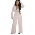 thumbnail image 2 of Tejiojio 2022 Ladies Fashion Casual Slim Solid Color Suit Suit Office Two-piece Suit, 2 of 5