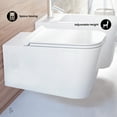 thumbnail image 4 of Concorde Wall-Hung Toilet Bundle 0.8/1.6 GPF Dual Flush in Glossy White with Black Flush Plate, 4 of 13