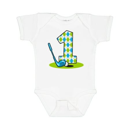 

Inktastic Argyle Golf 1st Birthday Gift Baby Boy Bodysuit