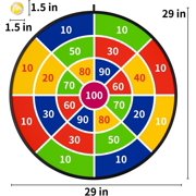 ConeWhale 29 Large Dart Board with 20 Velcro Sticky Balls, Indoor & Outdoor Sport Fun Party Play Game Toys for Kids Ages 3-12