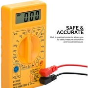 HILTEX 40508 Digital Multimeter Diode and Transistor Tester AC DC Volt Test Voltmeter, Automotive Multimeter Meter Tester, Measure Voltage Test, Car Battery Tester, Analog Multimeter Kit, Volt Meter