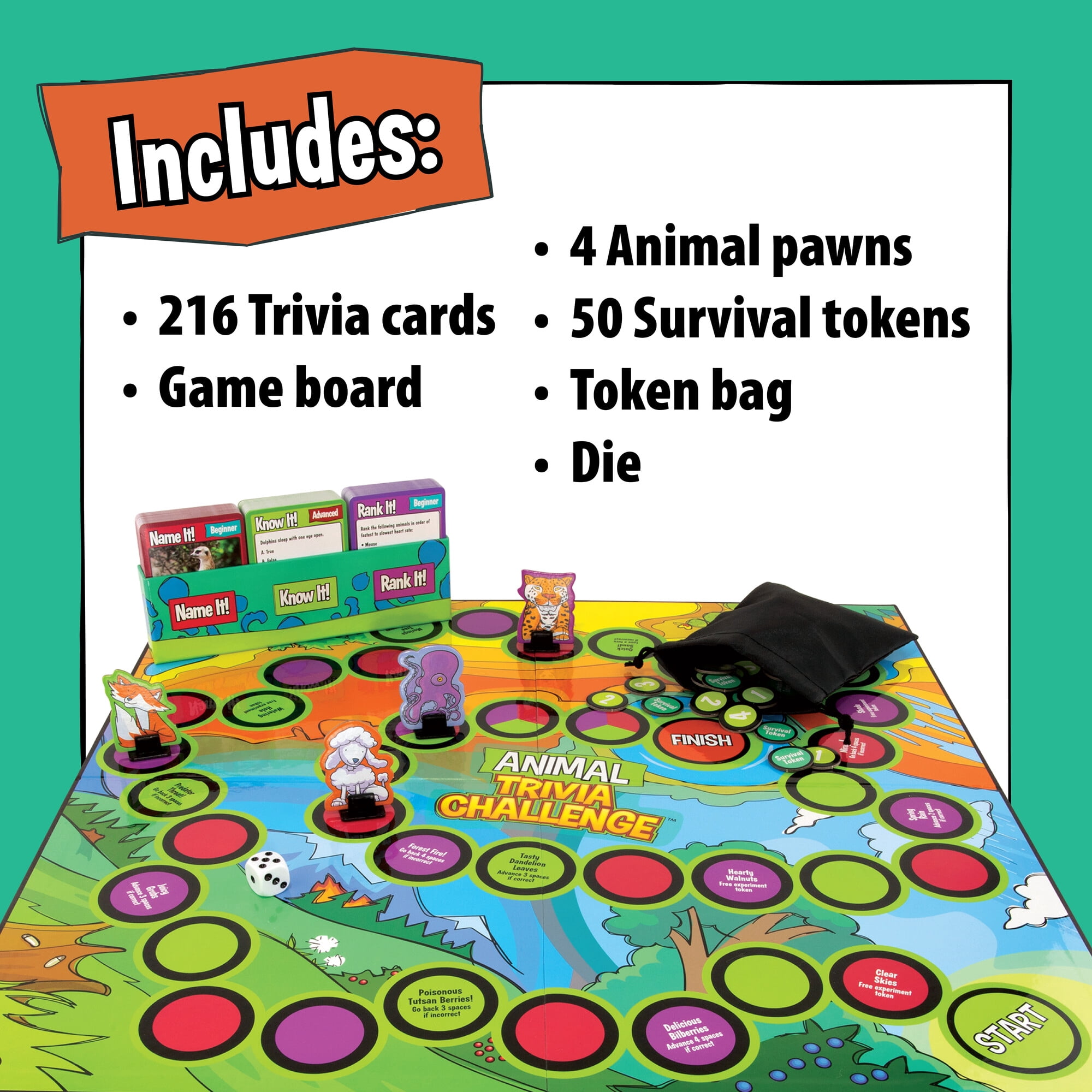 MindWare Animal Trivia Challenge Game, 2 to 4 Players