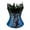 Blue, variant on Corsets for Women Overbust Bustiers Top Plus Size Lingerie Embroidery Peacock Nobility Feather Burlesque Blue XS