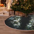 thumbnail image 5 of Rateoe Floral Angelic White Wings Pattern Christmas Tree Skirt with Ties, Christmas Tree Decorations, Farmhouse Christmas Decor Xmas Holiday Decorations-36", 5 of 6