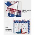 thumbnail image 5 of Swag Curtains, America Flag Star Plaid Check Rod Pocket Kitchen Curtains Valances Tier Curtains Swag Valance Curtains for Bedroom Living Room 36" x 45", 2 Panels, 5 of 6