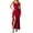 Red1, variant on Red Wedding Guest Dress Women's Elegant Evening Dress Sexy Maxi Bodycon Long Dress Square Neck Sleeveless Party Gown with High Slit for Wedding Festive Occasions M Spandex