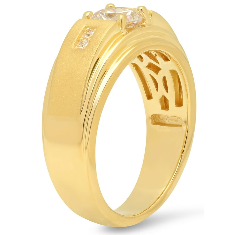 アクセサリー GDC Diamond Memory Ring (Zirconia / Gold Memories Moments Magic Lab-Grown Diamonds Round-Cut Three
