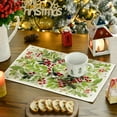 thumbnail image 6 of Smile Watercolor Holly Winter Christmas  Placemats Set of 4, 12 x 18 Inch, 6 of 6