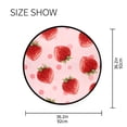 thumbnail image 5 of 36.2 Inch Round Floor Mat Strawberry and Pink Polka Carpet Decor Rug for Living Room Bedroom, 5 of 6