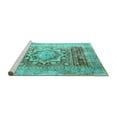 thumbnail image 2 of Ahgly Company Machine Washable Indoor Rectangle Persian Turquoise Blue Traditional Area Rugs, 2' x 4', 2 of 4