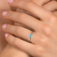 thumbnail image 4 of Gem Stone King 925 Silver and 10K Yellow Gold Blue Apatite Solitaire Engagement Ring for Women | 0.50 Cttw | Round 5MM | Gemstone Birthstone | Size 5, 4 of 6