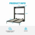 thumbnail image 3 of Mjkone Queen Foldable Murphy Wall Bed,Multipurpose Cabinet Murphy Bed with Space Saving Design for Apartment,Bedroom,Office,Dark Grey, 3 of 6