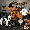 thumbnail image 6 of 18 Pcs Halloween Tiered Tray Decorations Set Happy Halloween Wooden Sign Cute Gnome Plush Pumpkin Boo Ghost Farmhouse Rustic Tiered Tray Decor for Home Table(1 Set, 18 Pcs), 6 of 6
