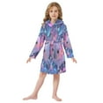 thumbnail image 2 of DIXRUYEE Bathrobes Belt Hooded Axolotl in Sparkle Creative Pattern, 2 of 8