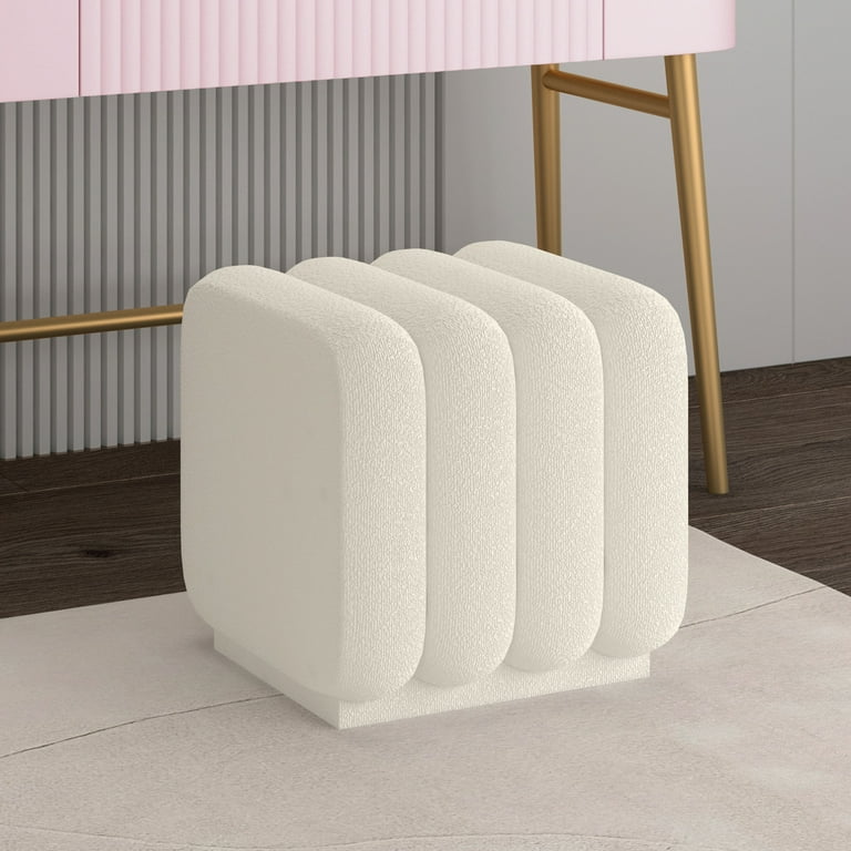 Small ivory ottoman discount