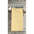 thumbnail image 3 of Ambesonne Vintage Quilted Bedspread Set 2 Pcs, Gingham Pattern Heart Shape, Twin Size, Mustard and White, 3 of 3