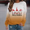 thumbnail image 1 of Qertyioot Hiver Femmes Mode Pull Imprimé de Noël, Manches Longues Col Rond Chaud Tendance en Vrac Tricoté Tops, 1 of 4