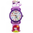 thumbnail image 2 of Reloj HUOGUO de dibujos animados para niños, impermeable, morado, para niñas de 3 a 10 años, 2 of 2