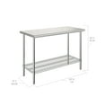 thumbnail image 6 of Seville Classics NSF Commercial Stainless Solid Steel Top Work Table Island Utility Cart, 49" W x 24" D x 35.5" H, 6 of 9