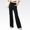 Black, variant on FUNUONY Cargo Legging for Women Workout Leggings with Pockets Hidden Scrunch High Waisted Cargo Gym Yoga Seamless Wide Leg Leggings Button Side Pocket Elastic Waistband Yoga Pants Black L