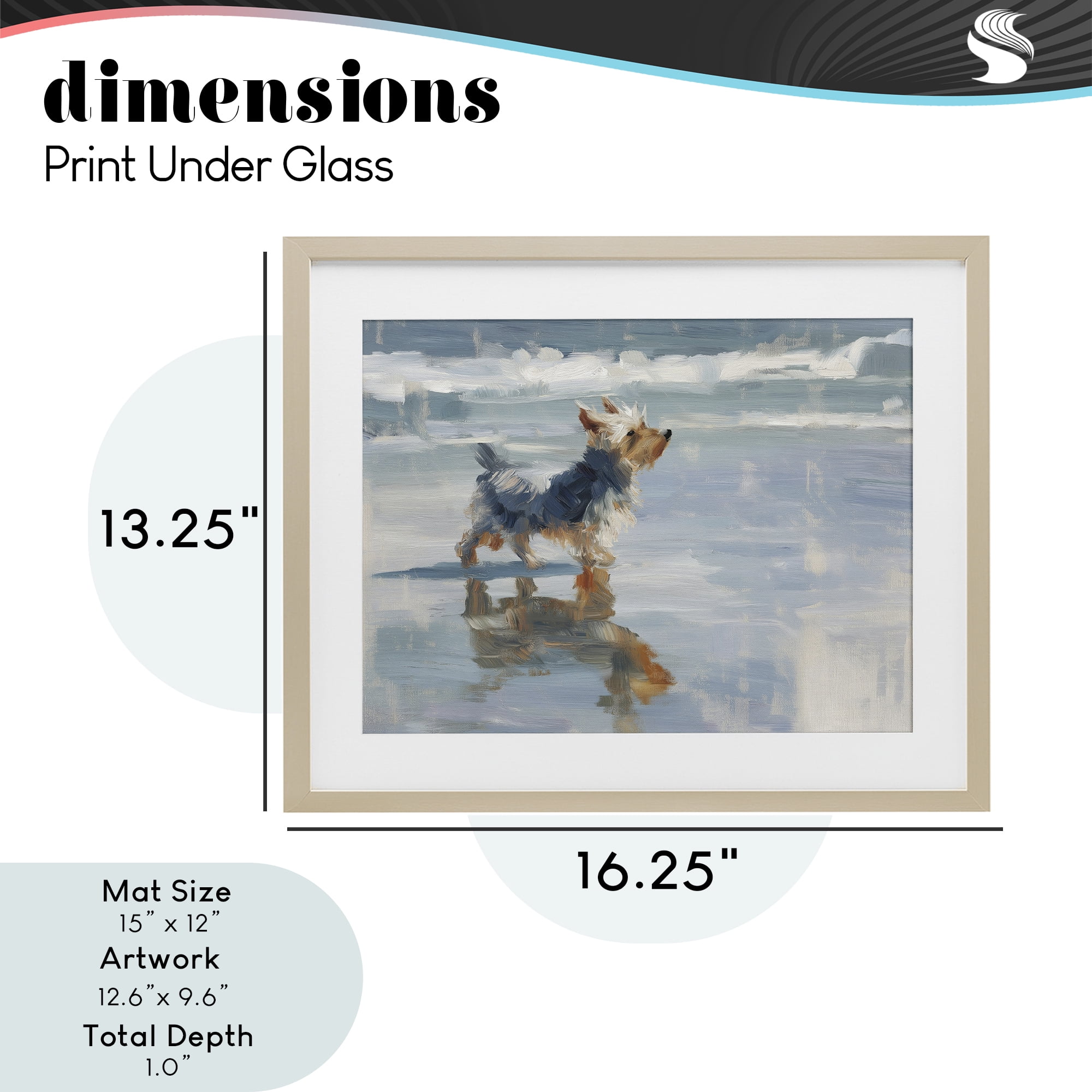 Stupell Industries Yorkie's Quiet Moment Birch Framed Print Under Glass, design by Svetlana Aleynikova