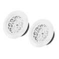 thumbnail image 1 of Unique Bargains Grille d'Aération Réglable 6 Pouces Motif Couverture Persienne Ronde Évent 2 Pack, 1 of 5