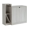 thumbnail image 3 of Bar Cabinet, Wine Bottle Storage Display Kitchen Cabinet, Holds 4 Wine Bottles- White Oak, 3 of 5