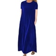 thumbnail image 1 of adviicd Robes de Travail pour Femmes Robes d'Été Décontractées Sans Manches à Bretelles Spaghetti Robe Longue Maxi de Plage Bleue,TTG, 1 of 5