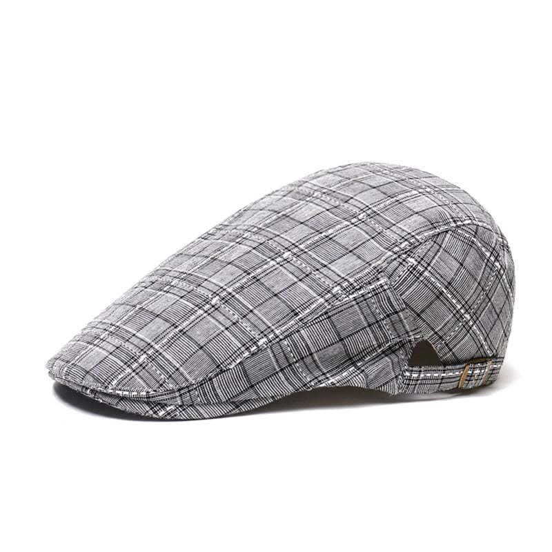 F1rst Rate Men Women Unisex Plaid Cotton Cap Beret Flat Driving Hat F1rst Rate Men Women Unisex Plaid Cotton Cap Beret Flat Driving Hat