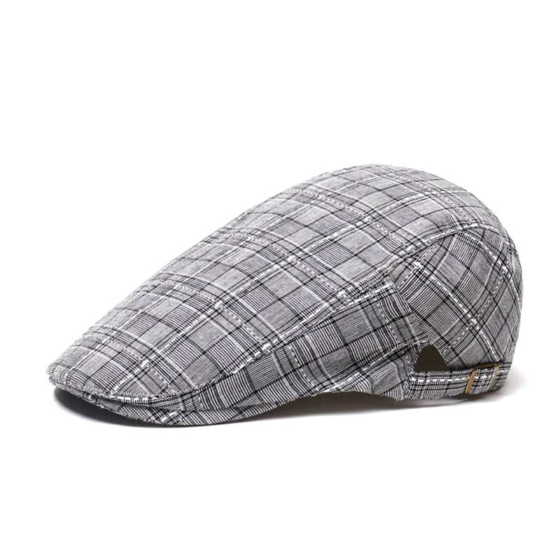 Nituyy Men s Ivy Driving Flat Caps Newsboy Golf Plaid Beret Irish Hats Newsboy Newsboy Cap Gray