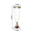 thumbnail image 3 of Efavormart 12 Pack Rose Gold Disposable 5 oz Plastic Champagne Flutes 2-Piece Rimmed Design With Detachable Base, 3 of 11