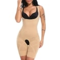 thumbnail image 5 of Corset Body Shaper Waist Trainer Shape-wear Butt Lifter Chest Full Slip Strappy-Backed,Khaki,2XL, 5 of 7