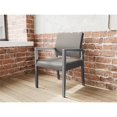 thumbnail image 3 of Pemberly Row Waiting Reception Guest Chair Wood Frame in Gray, 3 of 5