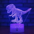 thumbnail image 5 of YSITIANNA 3D Dragon Dinosaur Night Light Lamp Illusion Led 7 Color Changing Touch Switch Table Desk Decoration Lamps Acrylic Flat ABS Base USB Cable Toy (Bus) STNL#1881, 5 of 5