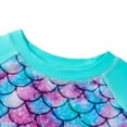 thumbnail image 4 of GYRATEDREAM Girls 2 Pieces Rash Guard Swimsuit Long Sleeve Tankini, Blue Mermaid 2-3 Years, 4 of 14