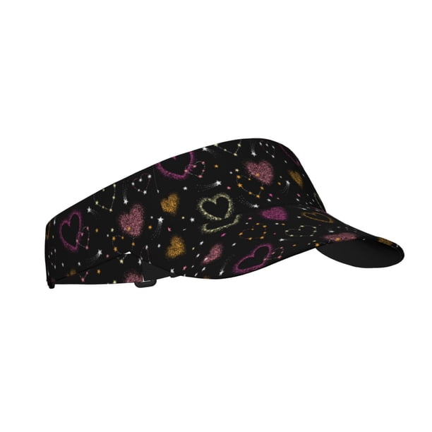 Balery Heart and Stars Gorra deportiva con visera ajustable para mujer y hombre (talla única)