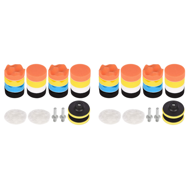 Kit Almohadillas Pulidoras para Coche 22 Uds. 3 Pulgadas Pulidor Pulido Reutilizable Lavable